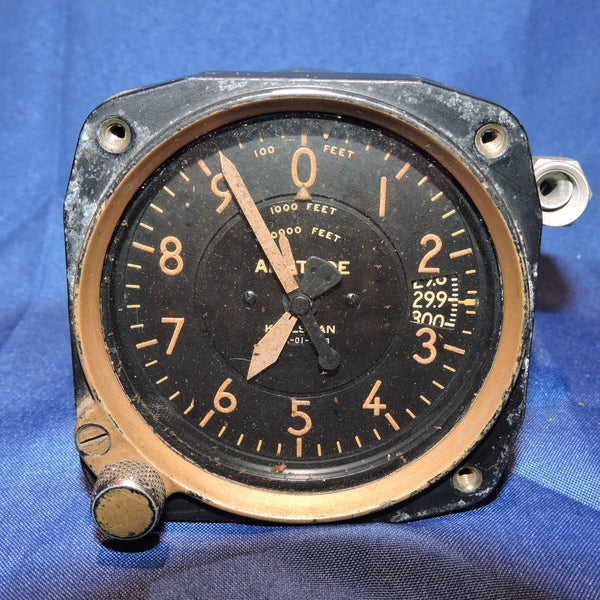 Altimeter with Stand, Type C-12, 50,000 ft, US Army Air Force WWII