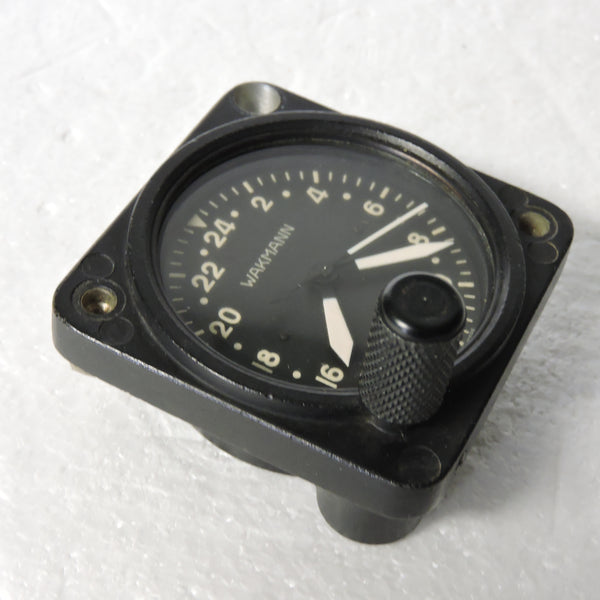 Aircraft Clock, 24 Hour, 8 Day Wakmann Model A-11-24