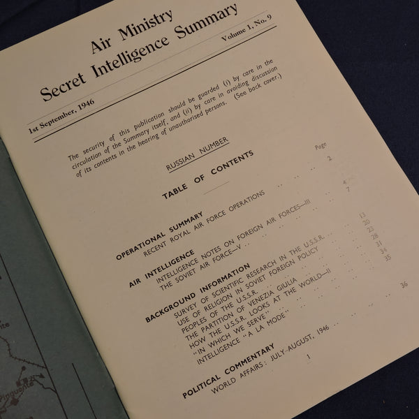 Air Ministry Secret Intelligence Summary Vol 1, No 9, 1946