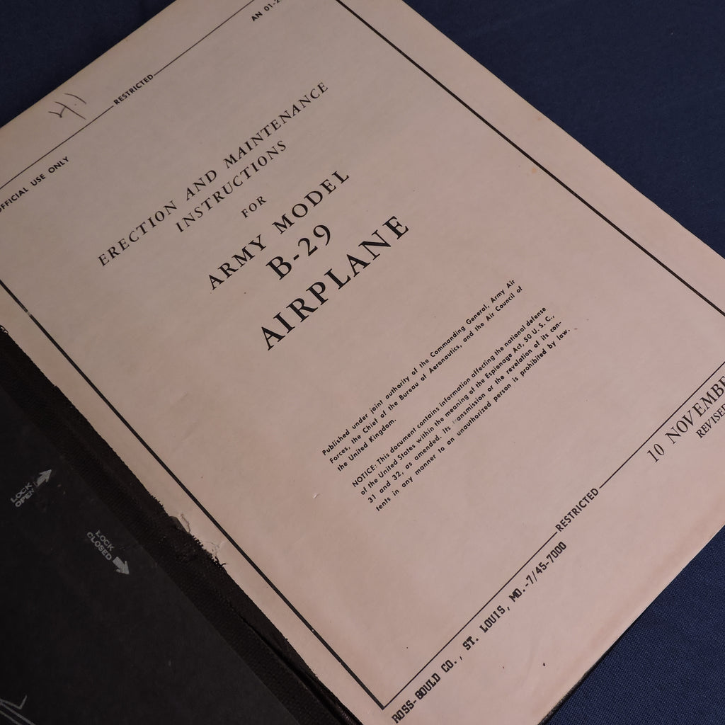B-29 Superfortress Errichtungs- und Wartungshandbuch, USAAF 1945 (90 % vollständig)