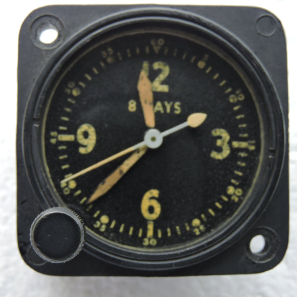 Aircraft Clock, 8-day, Type A-11 AN-5743-1 For parts or repair