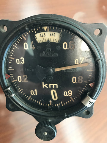 Altimeter, Luftwaffe, Fl.22320, R.Fuess 1938 Hohenmesser