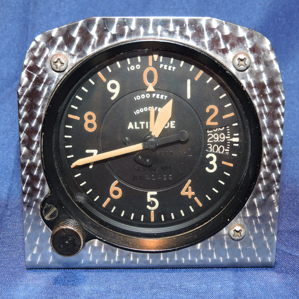 Altimeter with Stand, Type C-12, 50,000 ft, US Army Air Force WWII ...