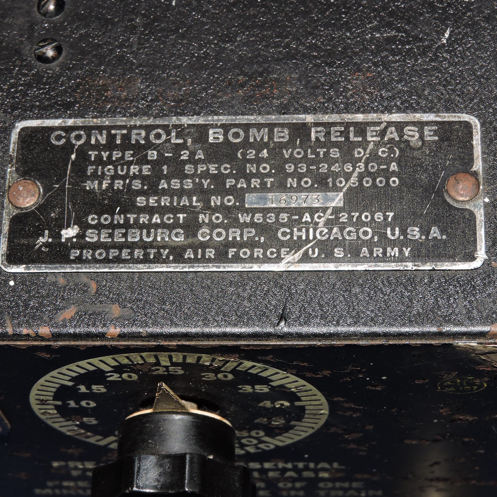Bomb Release Interval Control Panel Type B-2A – AeroAntique