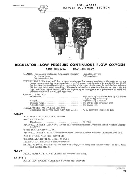 Oxygen Regulator Type A-9A