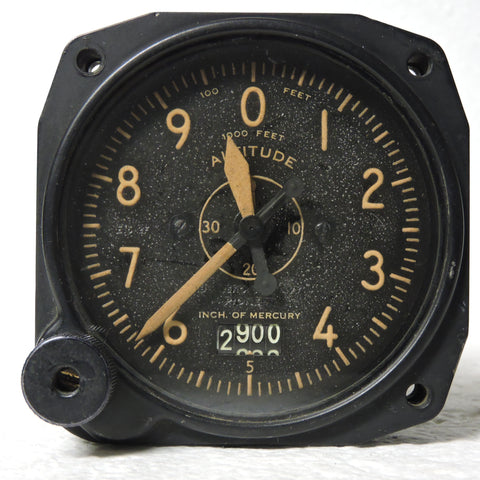 Altimeter, Sensitive, Type C-14A, 35,000 ft, US Navy WWII 1537-2F-B