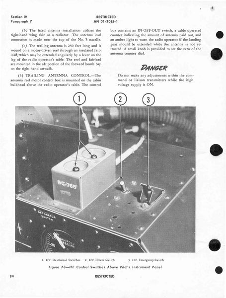 IFF Radio Destruct Switch Box BC-765 WW2; B-17, B-24, B-29
