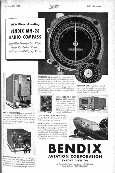 Control Unit, Bendix MN-28C for Radio Compass System MN-26