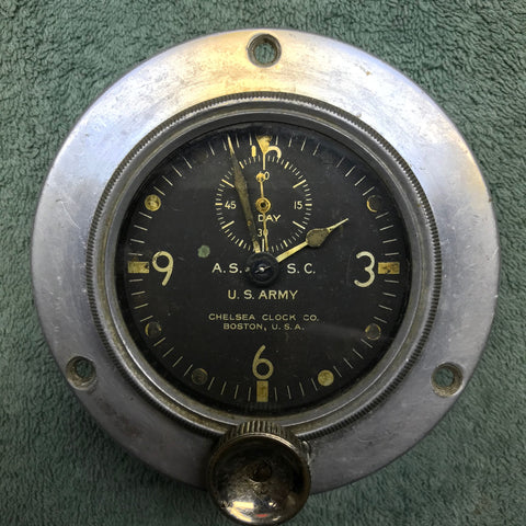 Aircraft Clock, Air Section Signal Corps US Army WWI