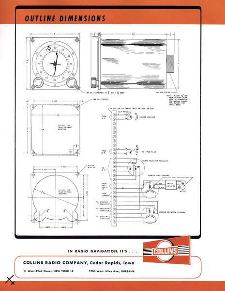 Course Line Indicator, Type 331A-1A; Collins Integrated Flight System FD-101/102
