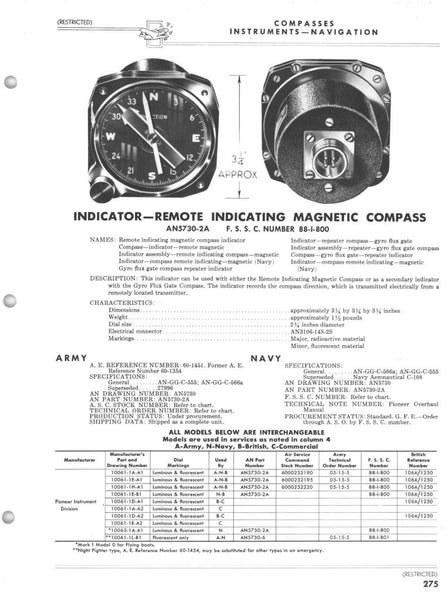 Compass, Remote Indicating AN-5730-2