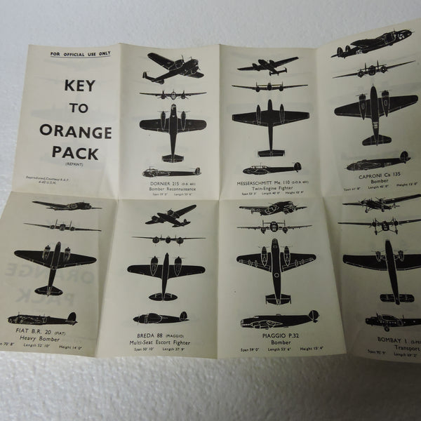 Aircraft Recognition Silhouette Cards, US Naval Aviation Training Division 1942
