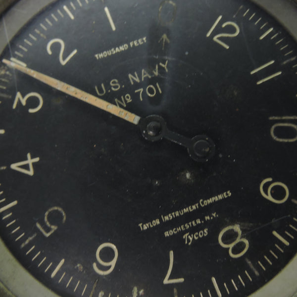 Altimeter, US Navy No 701, Tyco, 12,000FT, WWI-Post WW1 era