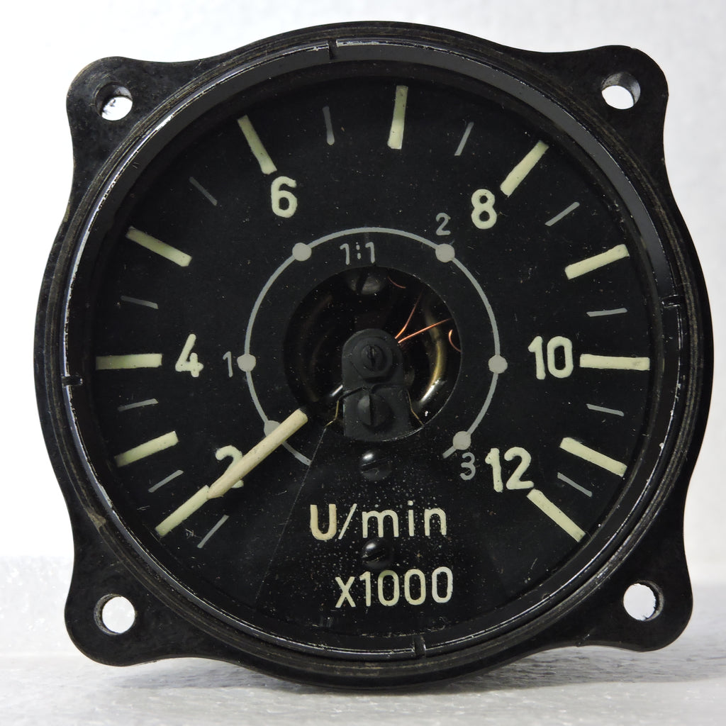 Tachometer, Electrical, 12,000 RPM, Luftwaffe Fl.20266 Drehzahlanzeiger