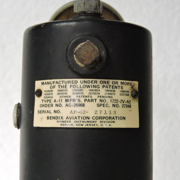 Turn and Bank Indicator Type A-11, AN5820-1 Air Force US Army, WWII, B-17, P-51, P-38