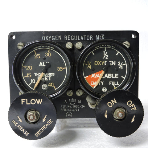 Oxygen Master Regulator Mark X, British RAF, 106D/24