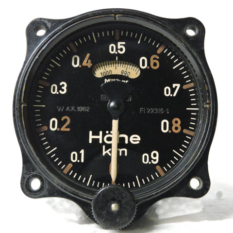 Altimeter, Luftwaffe, Fl.22316-1, R.Fuess Hohenmesser 1940
