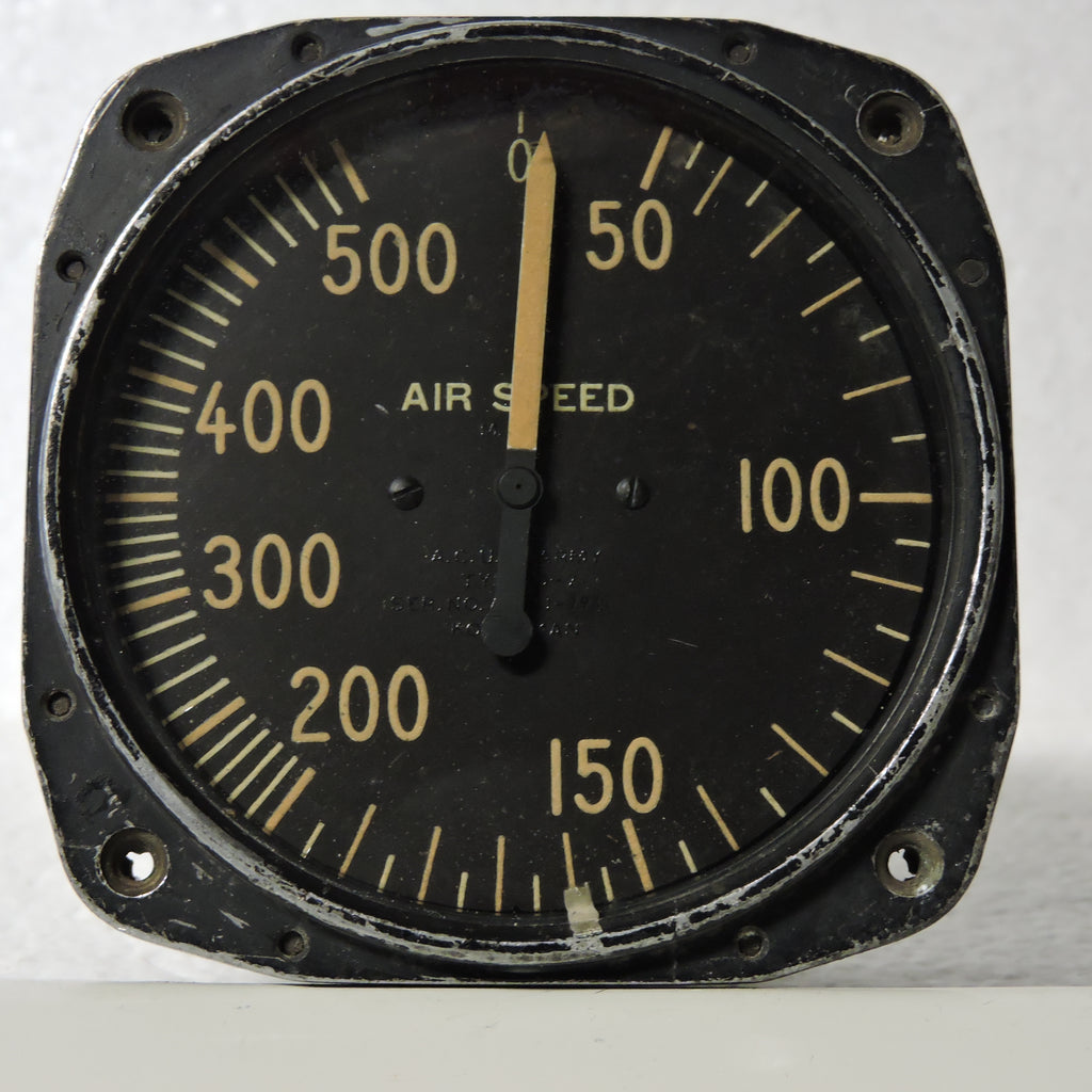 Fahrtmesser, 500 MPH, Army Type D-7, US Army Air Corps, WWII