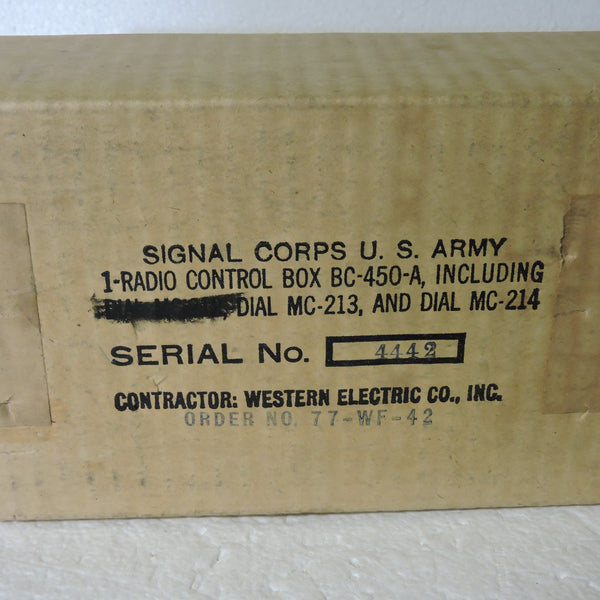 Radio Control Box BC-450A for SCR-274 Airborne Radio Set