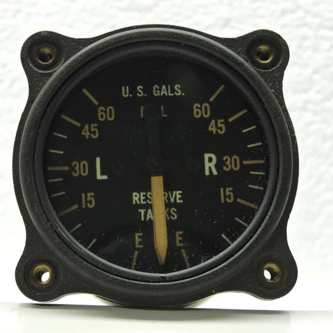 Fuel Quantity Indicator, Front-Reserve Tanks, P-38 Lightning, GE 8DJ12LAF (2)