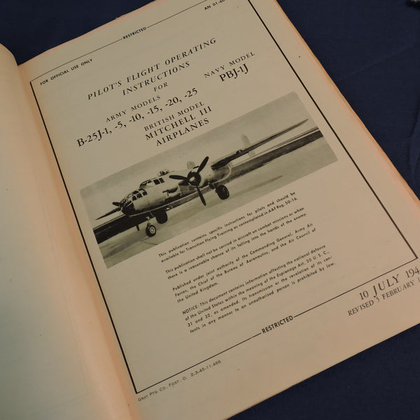 B-25J / PBJ-1J Mitchell Flight Manual June 1945