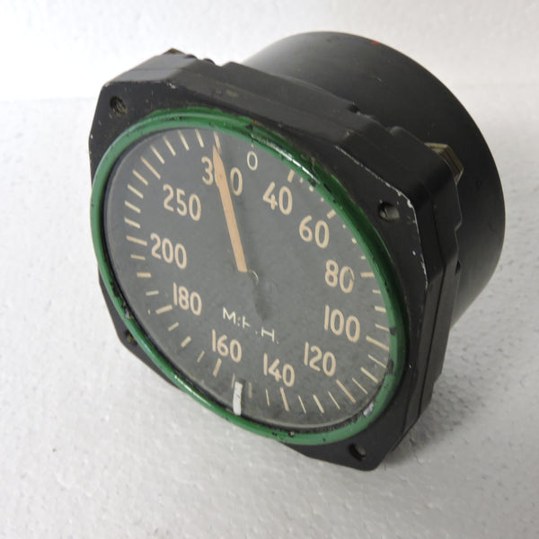 Airspeed Indicator, 300MPH, Army Type C-14, US Army Air Force, WWII