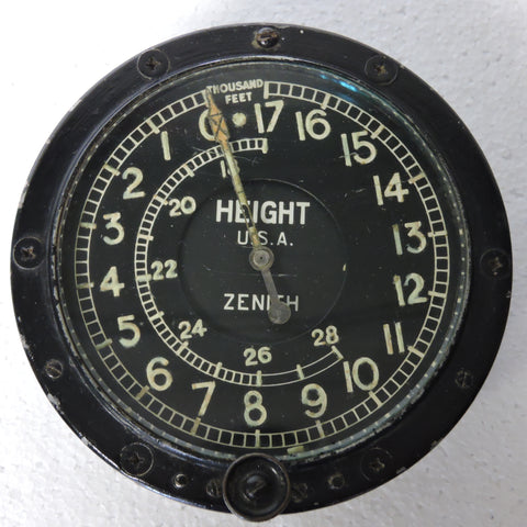 Höhenmesser, einfach, 28.000 Fuß, Zenith WWI und/oder Post WWI