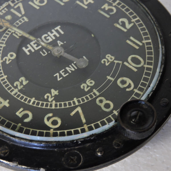 Altimeter, Simple, 28,000 FT., Zenith WWI and/or Post WWI