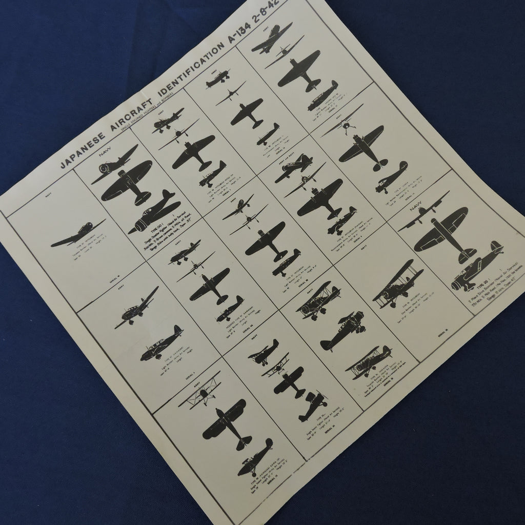 Anerkennungskarte, japanisches Flugzeug, 1942, A-134