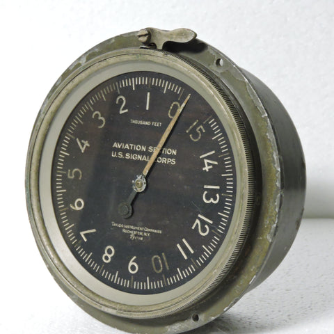 Altimeter, Air Section US Signal Corps, 15,000FT, WWI