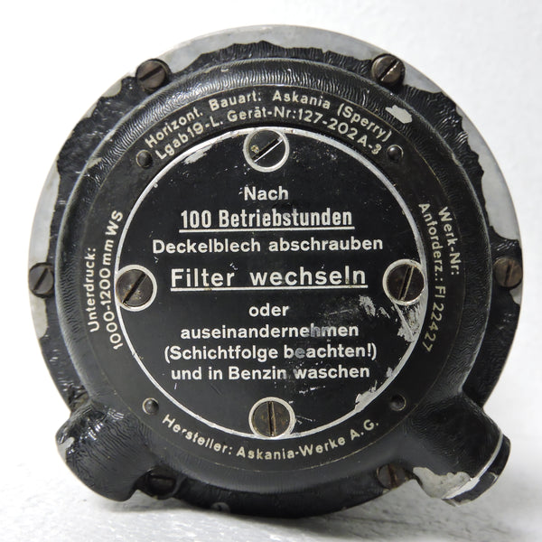 Gyro Horizon, pneumatisch, FL22427, Luftwaffe Wendehorizont