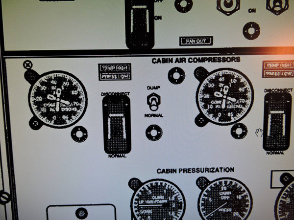 Cabin Pressurization Compressor Indicator, P-3 Orion US Navy US Gauge SRD-9B