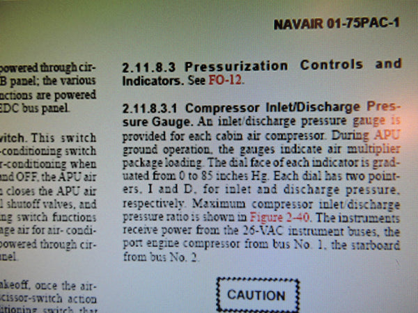 Cabin Pressurization Compressor Indicator, P-3 Orion US Navy US Gauge SRD-9B
