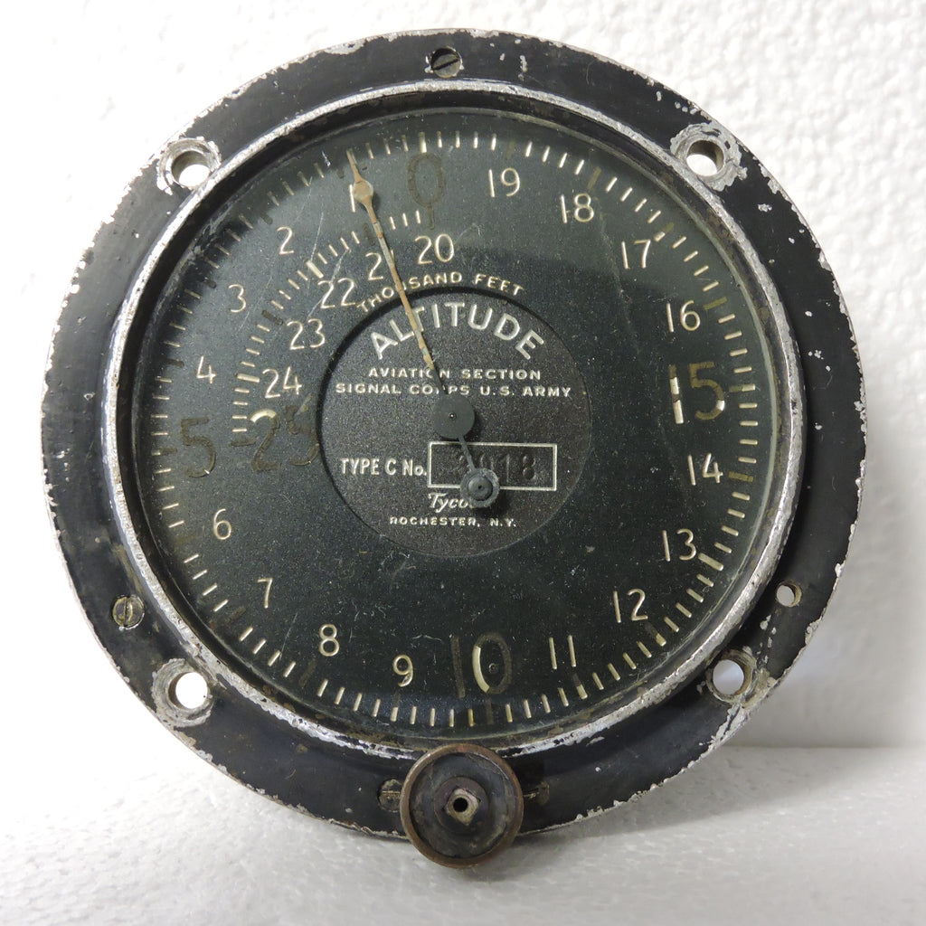 Altimeter, Tycos Type C, 25,000FT, WWI Aviation Section Signal Corps US Army