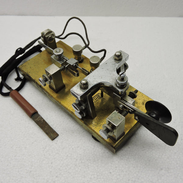 Telegrafenschlüssel, Jahrgang 1930, Sonderanfertigung, Vibroflex-Komponenten