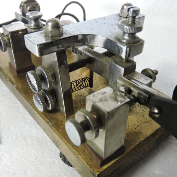 Telegrafenschlüssel, Jahrgang 1930, Sonderanfertigung, Vibroflex-Komponenten