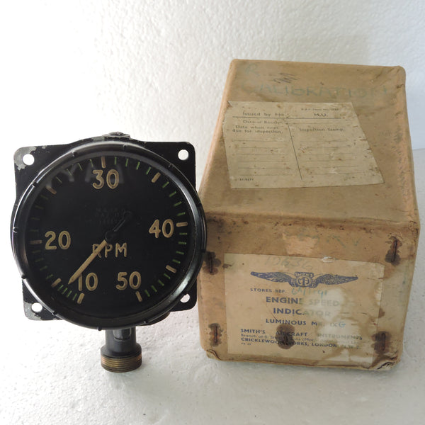Tachometer, Mechanical, British RAF Mk IXG Ref 6A/1191 in Original Box