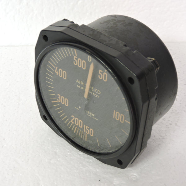 Airspeed Indicator, 500MPH, Army Type D-7, US Army Air Corps, WWII