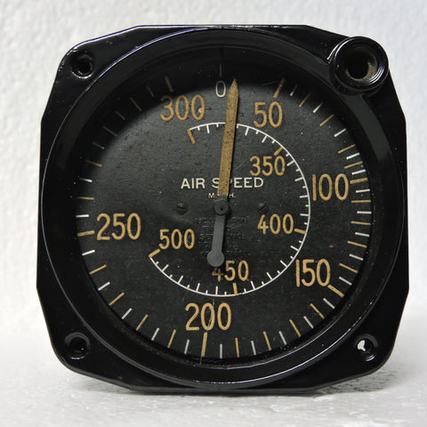 Airspeed Indicator, 500 MPH PN386-024 Type D-4
