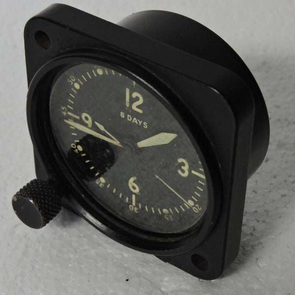 Aircraft Clock, 8-day, Type A-11 PN 21AE For parts or repair