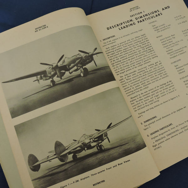 P-38L Lightning Errichtungs- und Wartungshandbuch AN 01-75FF-2 1945