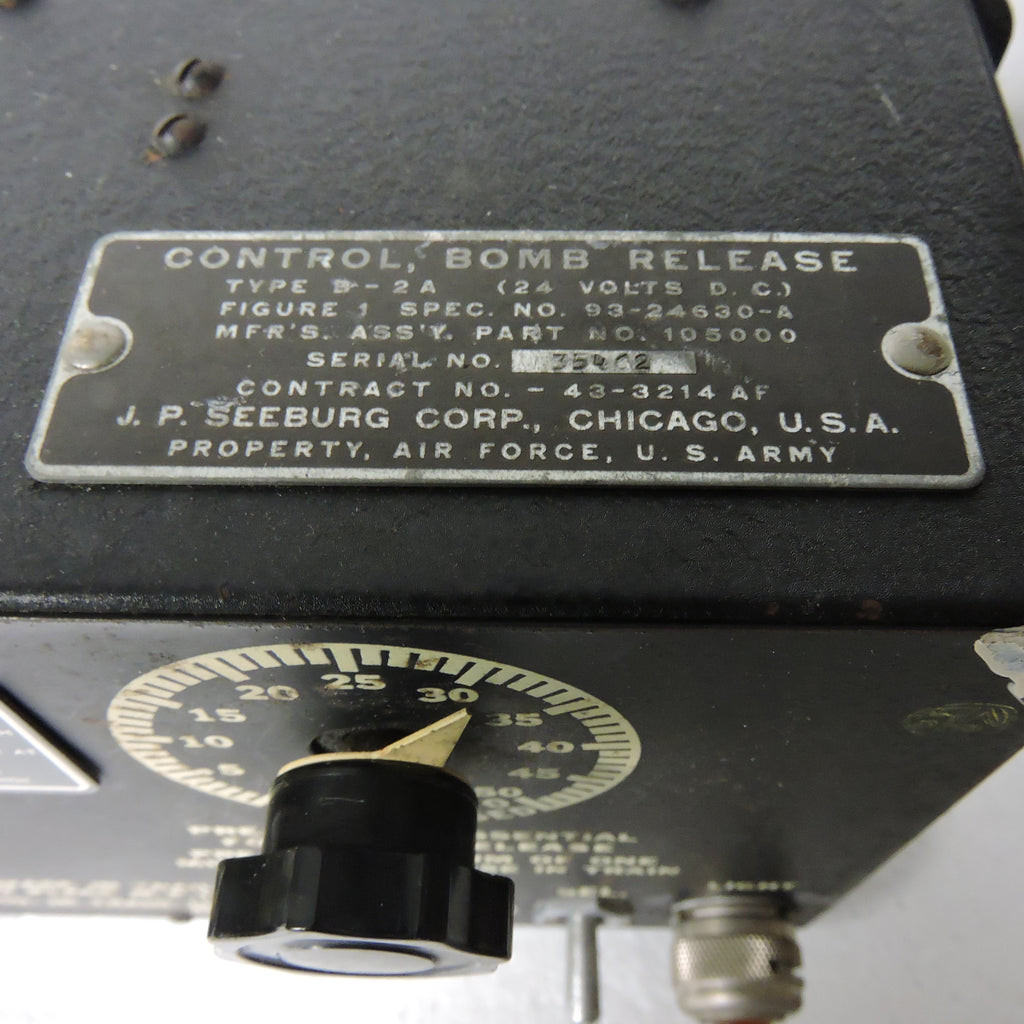 Bomb Release Interval Control Panel Type B-2A – AeroAntique