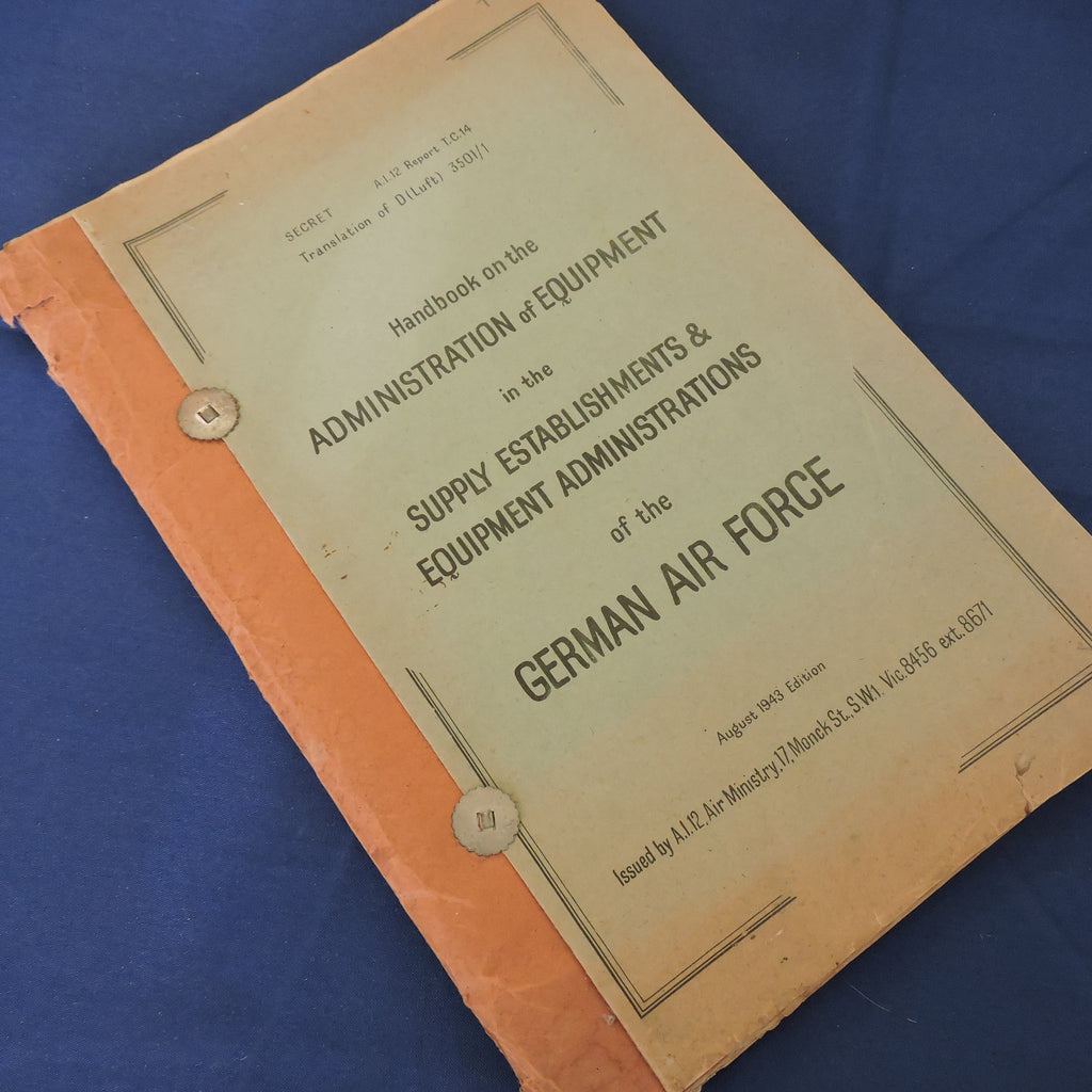 Luftwaffe Equipment and Supply Administration 1943, Secret Translation by Air Ministry