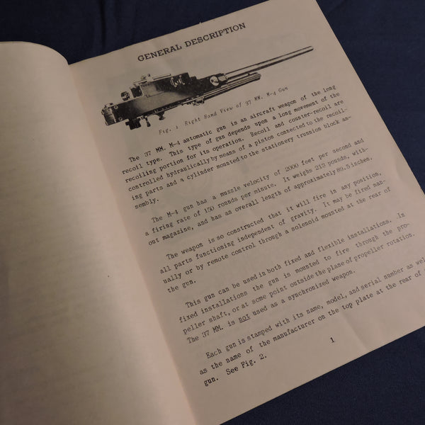Training Manual, 37mm M4 Automatic Aircraft Cannon