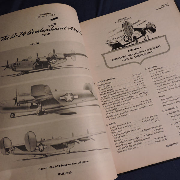 B-24 G, H, J Liberator Bomber Flughandbuch und Montage- und Wartungshandbuch