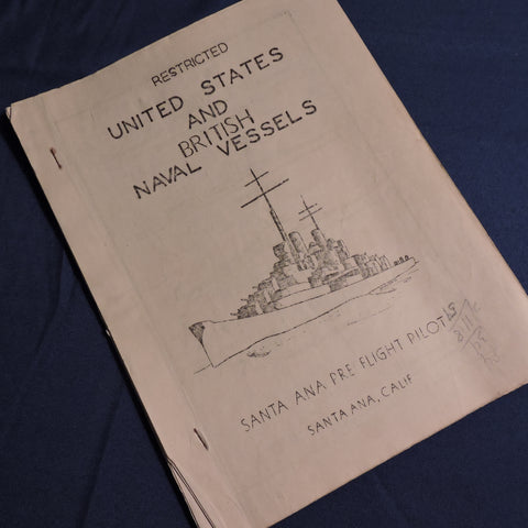 WWII Recognition Training Workbook, US and British Naval Vessels