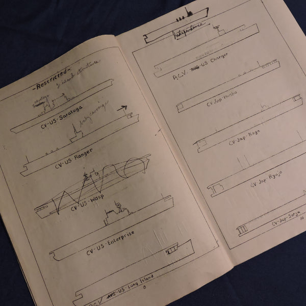 WWII Recognition Training Workbook, US and British Navy Vessels