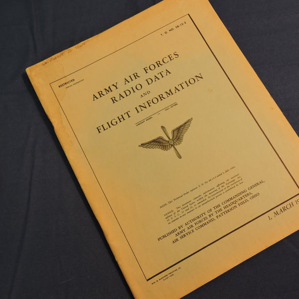 USAAF Funkdaten und Fluginformationen TO 08-15-2