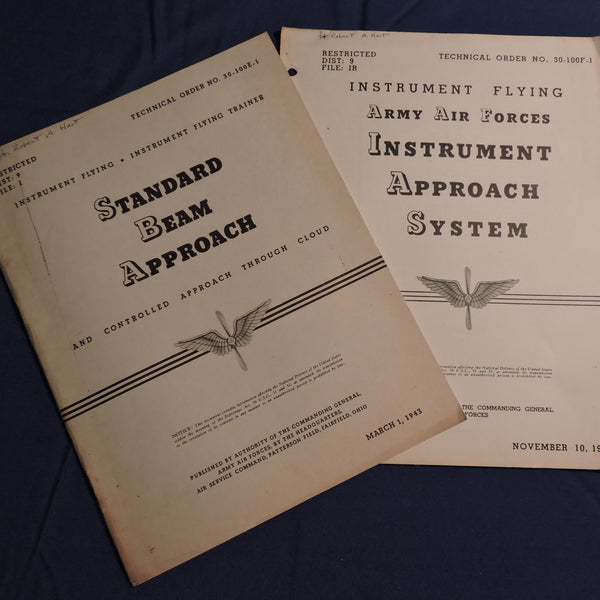 Instrument Flying Manuals, Set of 2, Beam and Instrument Approach System 1943