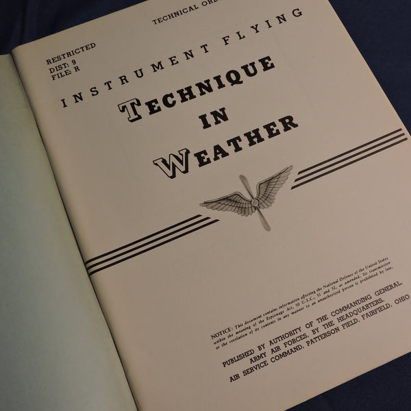 Instrument Flying Training Manuals, Set of 4, USAAF WWII